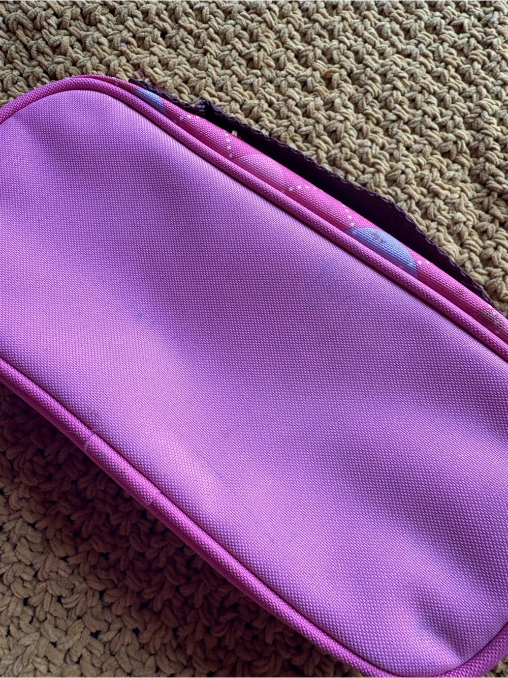 2011 Sanrio Hello Kitty Pink Embroidered Pencil Case Hearts